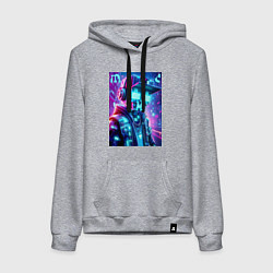 Женская толстовка-худи Minecraft and Cyberpunk collaboration - ai art neo