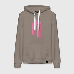 Женская толстовка-худи Розовый орнамент