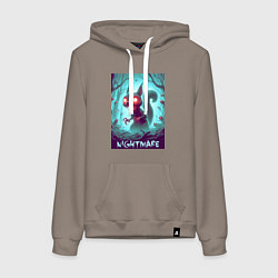 Женская толстовка-худи Terrible squirrel - nightmare