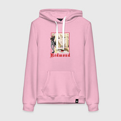 Толстовка-худи хлопковая женская Темный дворецкий Эдгар Редмонд, цвет: светло-розовый