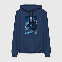 Женская толстовка-худи Магическая битва Сатору Годзё арт