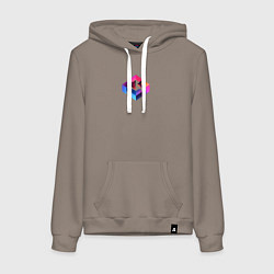 Женская толстовка-худи Куб абстракция