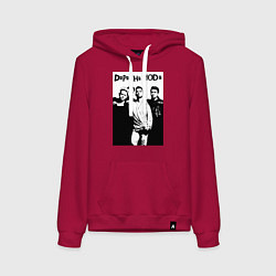 Толстовка-худи хлопковая женская Depeche mode all, цвет: маджента