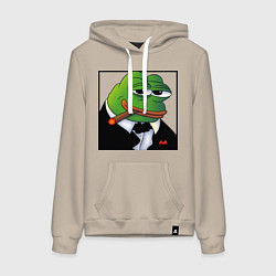 Женская толстовка-худи Пепе буржуй в смокинге