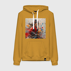 Женская толстовка-худи Краски самурая