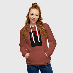 Толстовка-худи хлопковая женская Тёмный дворецкий Себастьян Михаэлис боец, цвет: кирпичный — фото 2