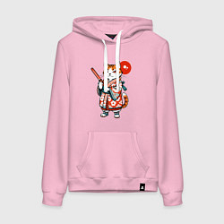 Женская толстовка-худи Кошечка в кимоно в японском стиле