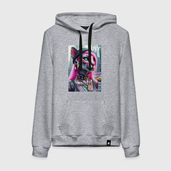 Женская толстовка-худи Панк девушка-леопард в татухах в Нью-Йорке