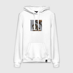 Женская толстовка-худи Котик под душем спасибо дура