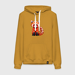 Женская толстовка-худи Красная панда с роскошным хвостом