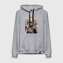 Женская толстовка-худи Леопард альбинос панк музыкант из Нью-Йорка - нейр