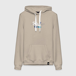 Женская толстовка-худи Сухой Суперджет 100 цветной с надписью