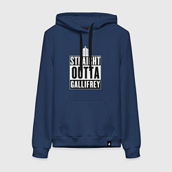 Женская толстовка-худи Straight outta gallifrey