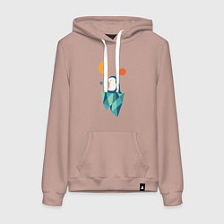 Женская толстовка-худи Пингвин на айсберге