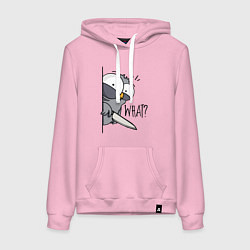 Женская толстовка-худи Серый филин с ножом