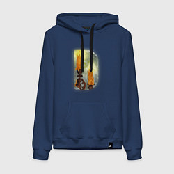Женская толстовка-худи Две свечи на подсвечнике