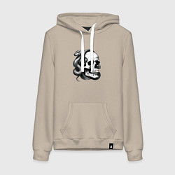 Женская толстовка-худи Змея и череп