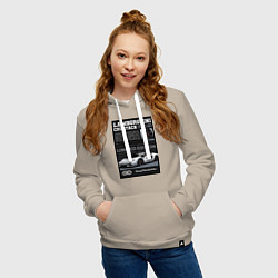 Толстовка-худи хлопковая женская Lamborghini countach, цвет: миндальный — фото 2