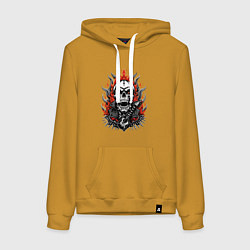 Женская толстовка-худи Рок музыкант череп