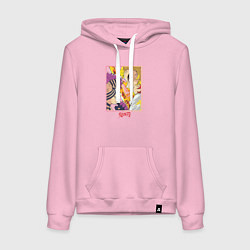 Женская толстовка-худи Клинок рассекающий демонов битва Ренгоку и Акадза