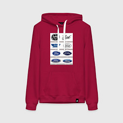 Женская толстовка-худи Ford логотип