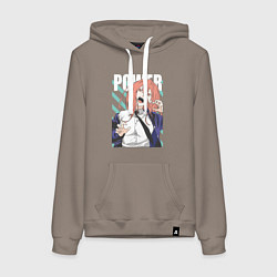 Женская толстовка-худи Человек-бензопила Пауэр Power