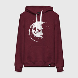Женская толстовка-худи Злобная луна монстр