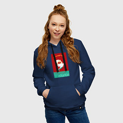 Толстовка-худи хлопковая женская Voyage voyage, цвет: тёмно-синий — фото 2