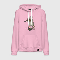 Женская толстовка-худи Мышонок скрипач