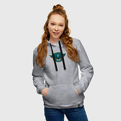 Толстовка-худи хлопковая женская Eagle stars, цвет: меланж — фото 2