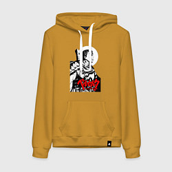 Толстовка-худи хлопковая женская Berserker - Gats, цвет: горчичный