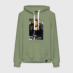 Женская толстовка-худи Мона Лиза диджей