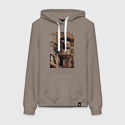 Женская толстовка-худи Музыка эстетика