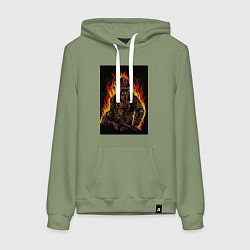 Женская толстовка-худи Пожарный огнеборец