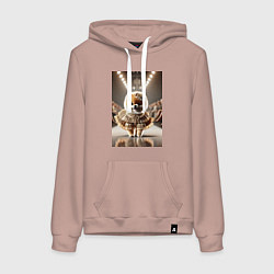 Женская толстовка-худи Милый Шпиц в шикарном платье на подиуме - показ мо