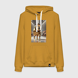 Женская толстовка-худи Капибара без лапки на модном показе в золоте