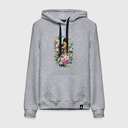 Женская толстовка-худи Балтиморская иволга среди цветов