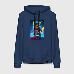 Женская толстовка-худи Cyberpunk - terrible Pikachu with claws