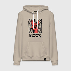 Женская толстовка-худи Rock - жест коза