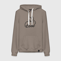 Женская толстовка-худи Bunny lover