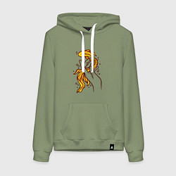 Женская толстовка-худи Золотая рыбка