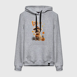 Женская толстовка-худи Собака в костюме хеллоуин