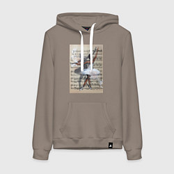 Женская толстовка-худи Балет ноты