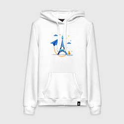 Женская толстовка-худи Значок telegram и цепь