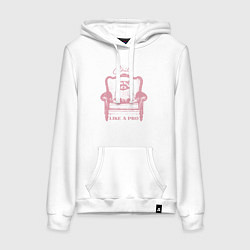 Женская толстовка-худи Енот чилит как про