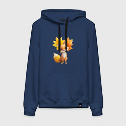 Женская толстовка-худи Лисичка и осенние листья