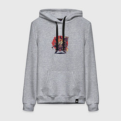 Женская толстовка-худи Боевой лис с большим мечом