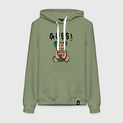 Женская толстовка-худи Гусси - мишка, гуси