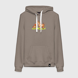 Женская толстовка-худи Телёнок и корова