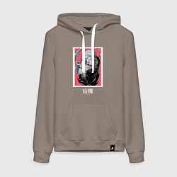 Женская толстовка-худи Магическая битва Сукуна розовый фон